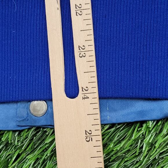 Vintage 90s Sussex-Wantage Jacket M 23x24 Blue Softball Baggy Boxy - Picture 15 of 15